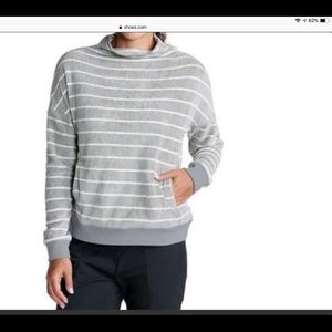 Toad&Co Cashmoor T-Neck Light Ash Stripe Pullover